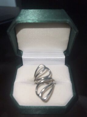 Silver Wave Openwork Ring - Elegant Women's Fashion Ring 925 silver